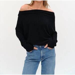 NEW SIX/FIFTY anywhere sparkle top in black